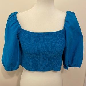 ZARA Crop and Puff Sleeves Top